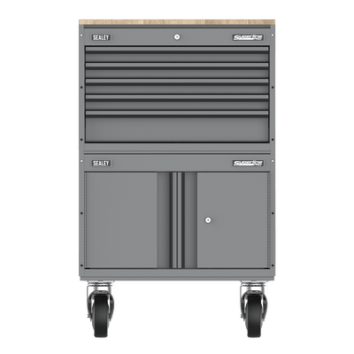 Sealey APMSCCOMBO7 Superline PRO® Storage System with Rubber Wood Worktop 678mm - APMSCCOMBO7 - Sealey Tools UK - Trade Counter Direct
