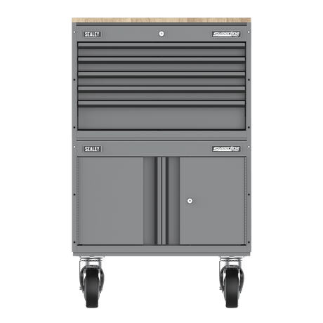 Sealey APMSCCOMBO7 Superline PRO® Storage System with Rubber Wood Worktop 678mm - APMSCCOMBO7 - Sealey Tools UK - Trade Counter Direct