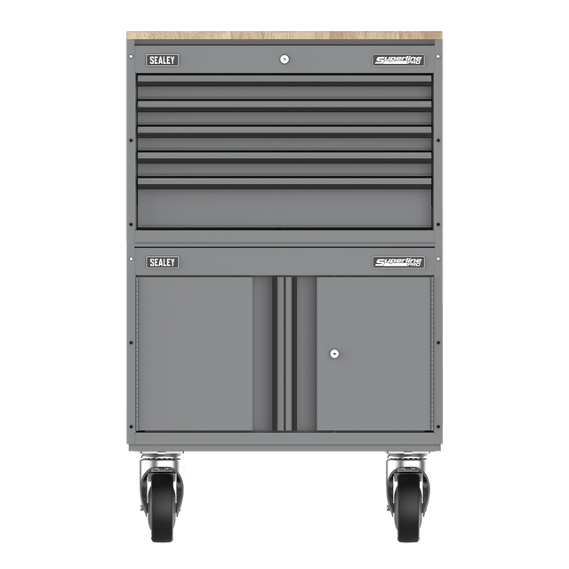 Sealey APMSCCOMBO7 Superline PRO® Storage System with Rubber Wood Worktop 678mm - APMSCCOMBO7 - Sealey Tools UK - Trade Counter Direct