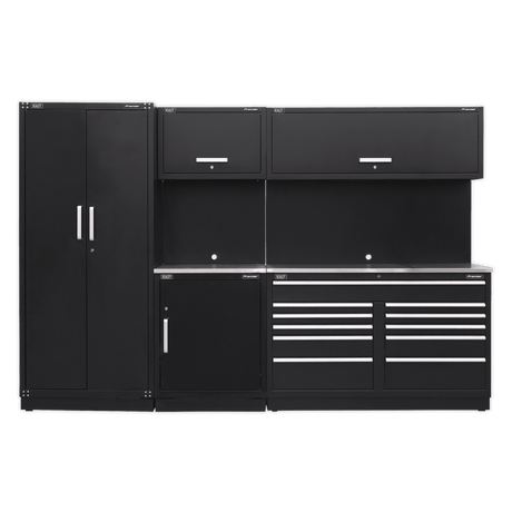 Sealey APMSCOMBO2SS Premier 3.3m Storage System - Stainless Worktop - APMSCOMBO2SS - Sealey Tools UK - Trade Counter Direct