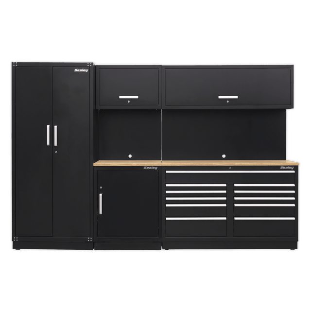 Sealey APMSCOMBO2W Premier 3.3m Storage System - Oak Worktop - APMSCOMBO2W - Sealey Tools UK - Trade Counter Direct