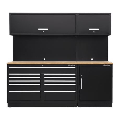 Sealey APMSCOMBO4W Premier 2.3m Storage System - Oak Worktop - APMSCOMBO4W - Sealey Tools UK - Trade Counter Direct