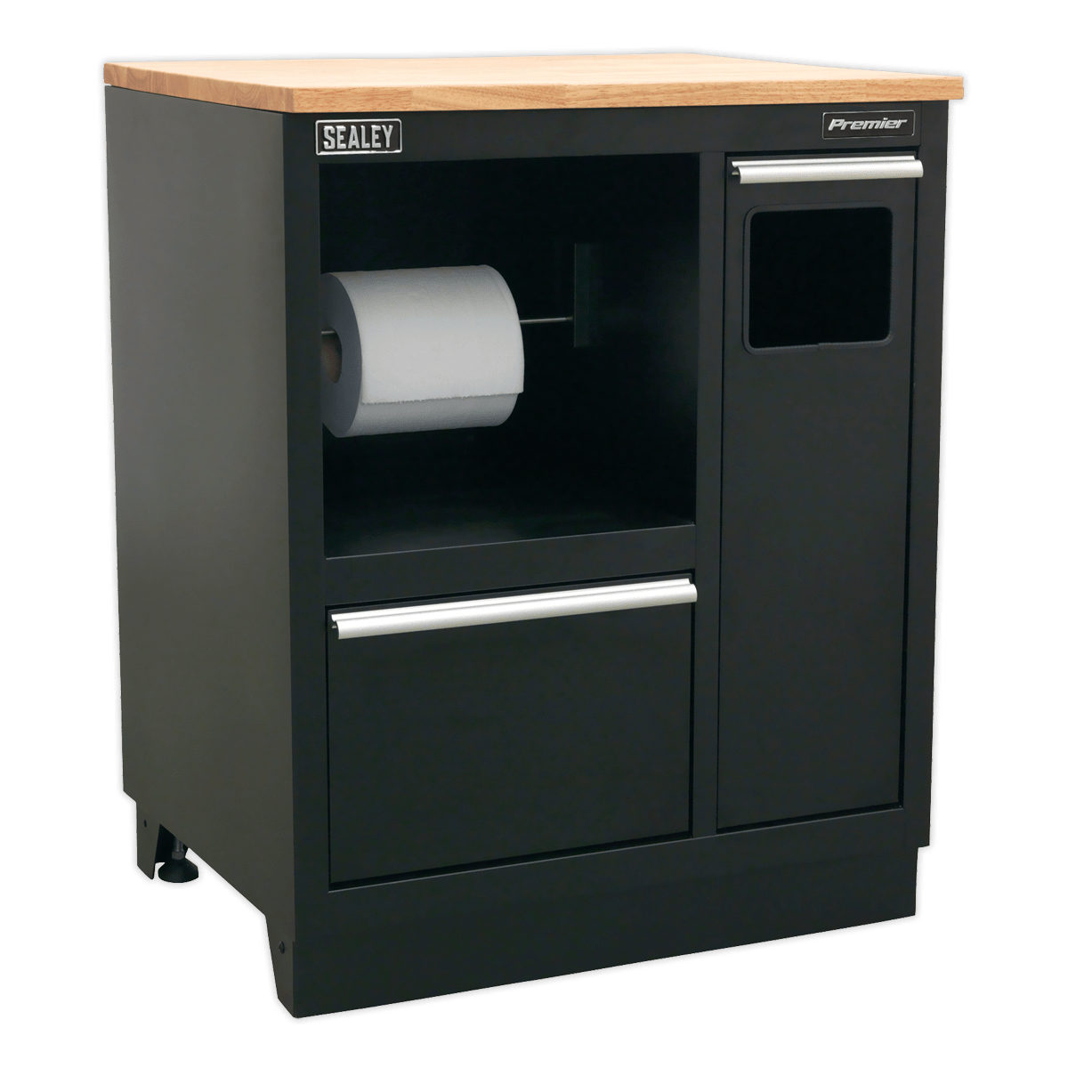 Sealey APMSCOMBO6W Premier™ Corner Storage System with Hardwood Worktop 1.71m - APMSCOMBO6W - Sealey Tools UK - Trade Counter Direct