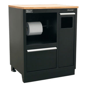 Sealey APMSCOMBO6W Premier™ Corner Storage System with Hardwood Worktop 1.71m - APMSCOMBO6W - Sealey Tools UK - Trade Counter Direct