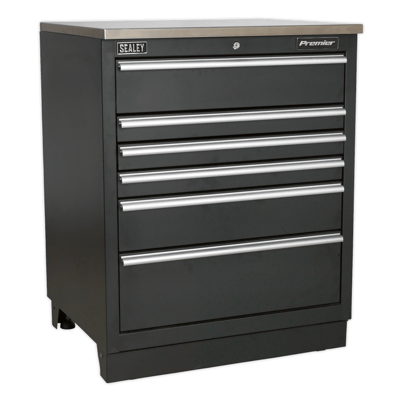 Sealey APMSCOMBO6W Premier™ Corner Storage System with Hardwood Worktop 1.71m - APMSCOMBO6W - Sealey Tools UK - Trade Counter Direct