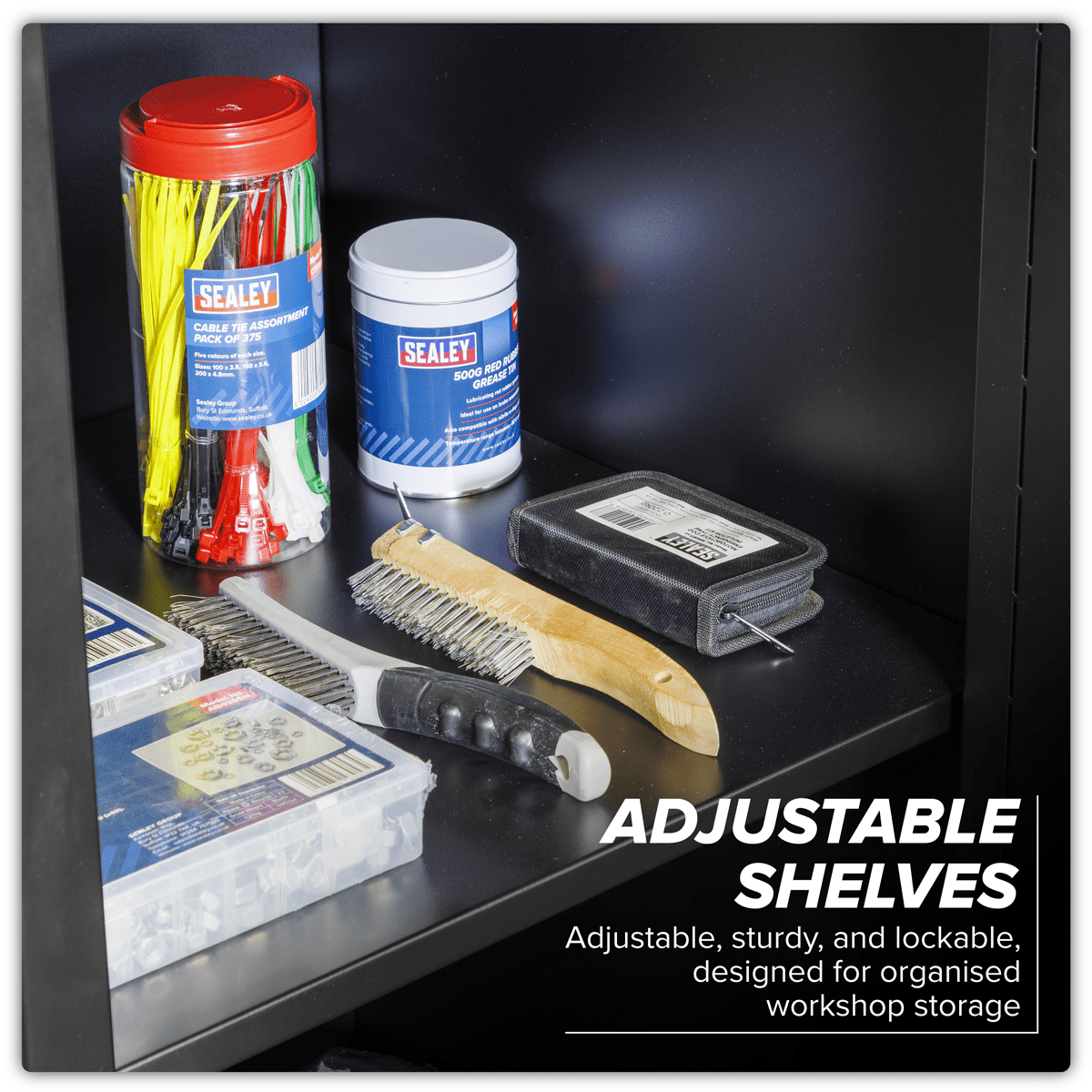 Sealey APMSCOMBO6W Premier™ Corner Storage System with Hardwood Worktop 1.71m - APMSCOMBO6W - Sealey Tools UK - Trade Counter Direct