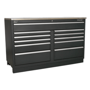 Sealey APMSCOMBO7SS Premier™ Storage System with Stainless Worktop 3.55m - APMSCOMBO7SS - Sealey Tools UK - Trade Counter Direct