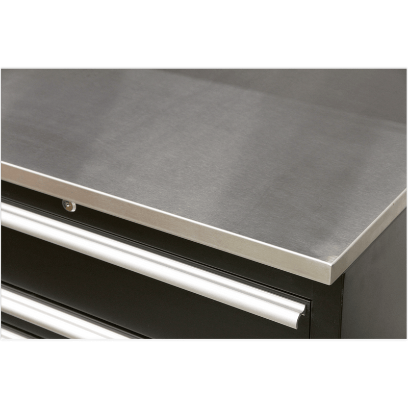 Sealey APMSCOMBO7SS Premier™ Storage System with Stainless Worktop 3.55m - APMSCOMBO7SS - Sealey Tools UK - Trade Counter Direct