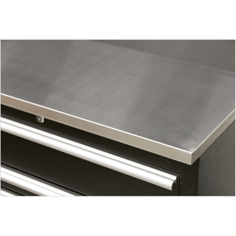 Sealey APMSCOMBO7SS Premier™ Storage System with Stainless Worktop 3.55m - APMSCOMBO7SS - Sealey Tools UK - Trade Counter Direct