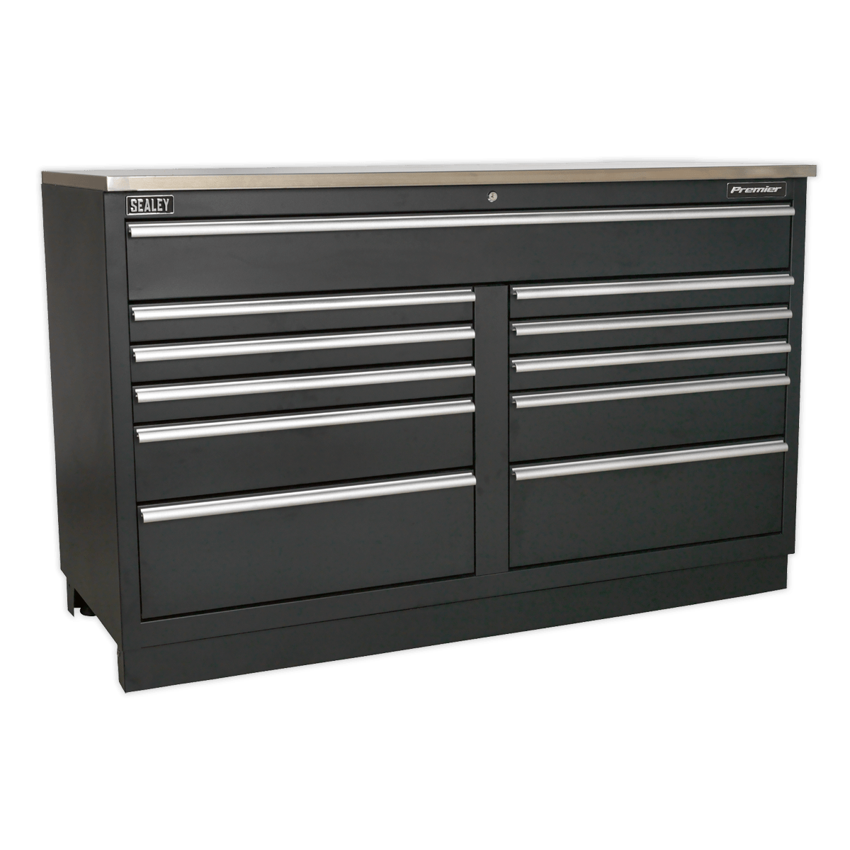 Sealey APMSCOMBO7W Premier™ Storage System with Hardwood Worktop 3.55m - APMSCOMBO7W - Sealey Tools UK - Trade Counter Direct