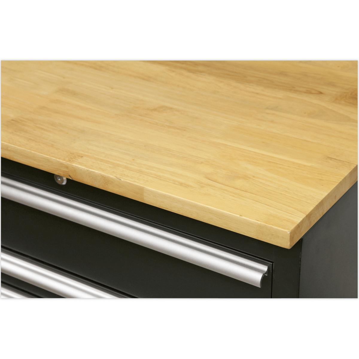 Sealey APMSOAK Premier™ Storage System with Hardwood Worktop 5.58m - APMSOAK - Sealey Tools UK - Trade Counter Direct