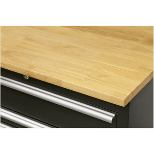 Sealey APMSOAK Premier™ Storage System with Hardwood Worktop 5.58m - APMSOAK - Sealey Tools UK - Trade Counter Direct