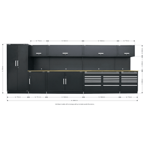 Sealey APMSOAK Premier™ Storage System with Hardwood Worktop 5.58m - APMSOAK - Sealey Tools UK - Trade Counter Direct
