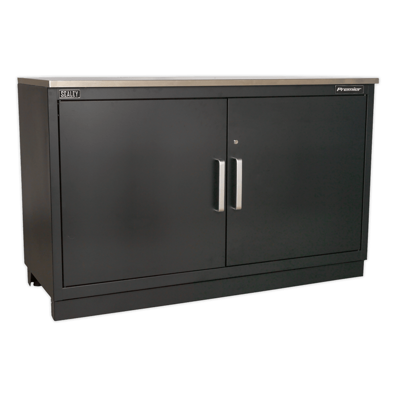Sealey APMSOAK Premier™ Storage System with Hardwood Worktop 5.58m - APMSOAK - Sealey Tools UK - Trade Counter Direct