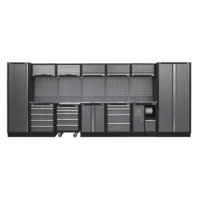 Sealey APMSSTACK01SS Superline Pro 4.9m Storage System - Stainless Worktop - APMSSTACK01SS - Sealey Tools UK - Trade Counter Direct