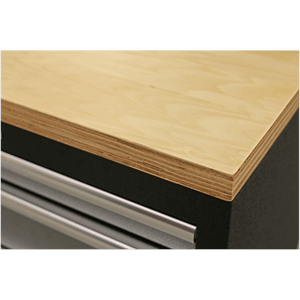 Sealey APMSSTACK01W Superline Pro 4.9m Storage System - Wood Worktop - APMSSTACK01W - Sealey Tools UK - Trade Counter Direct
