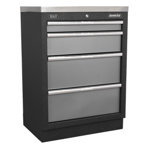 Sealey APMSSTACK01W Superline Pro 4.9m Storage System - Wood Worktop - APMSSTACK01W - Sealey Tools UK - Trade Counter Direct