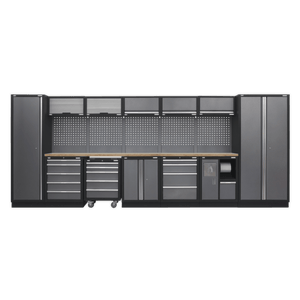 Sealey APMSSTACK01W Superline Pro 4.9m Storage System - Wood Worktop - APMSSTACK01W - Sealey Tools UK - Trade Counter Direct
