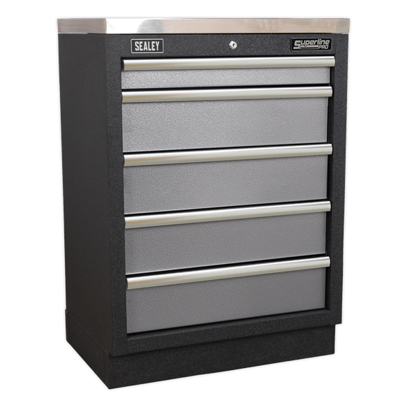 Sealey APMSSTACK01W Superline Pro 4.9m Storage System - Wood Worktop - APMSSTACK01W - Sealey Tools UK - Trade Counter Direct