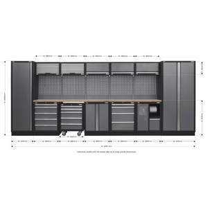 Sealey APMSSTACK01W Superline Pro 4.9m Storage System - Wood Worktop - APMSSTACK01W - Sealey Tools UK - Trade Counter Direct