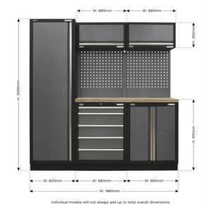 Sealey APMSSTACK02W Superline Pro 2.0m Storage System - Wood Worktop - APMSSTACK02W - Sealey Tools UK - Trade Counter Direct
