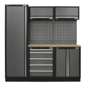 Sealey APMSSTACK02W Superline Pro 2.0m Storage System - Wood Worktop - APMSSTACK02W - Sealey Tools UK - Trade Counter Direct