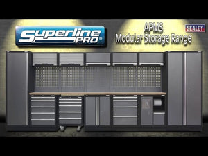 Sealey APMSSTACK02W Superline Pro 2.0m Storage System - Wood Worktop - APMSSTACK02W - Sealey Tools UK - Trade Counter Direct