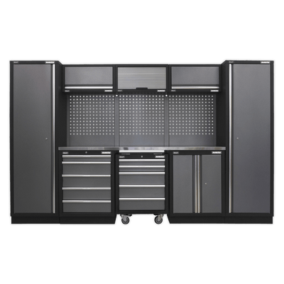 Sealey APMSSTACK03SS Superline Pro 3.2m Storage System - Stainless Worktop - APMSSTACK03SS - Sealey Tools UK - Trade Counter Direct