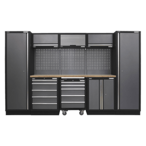 Sealey APMSSTACK03W Superline Pro 3.2m Storage System - Wood Worktop - APMSSTACK03W - Sealey Tools UK - Trade Counter Direct
