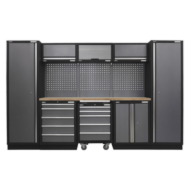 Sealey APMSSTACK03W Superline Pro 3.2m Storage System - Wood Worktop - APMSSTACK03W - Sealey Tools UK - Trade Counter Direct