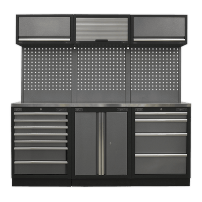 Sealey APMSSTACK07SS Superline Pro 2.0m Storage System - Stainless Worktop - APMSSTACK07SS - Sealey Tools UK - Trade Counter Direct