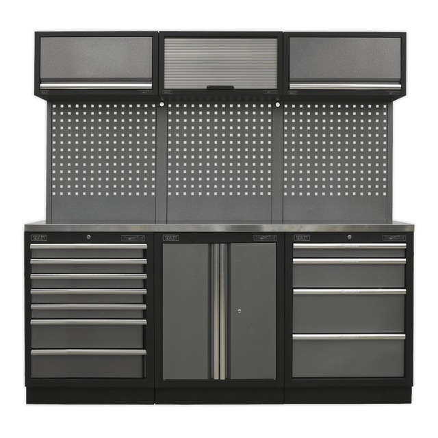 Sealey APMSSTACK07SS Superline Pro 2.0m Storage System - Stainless Worktop - APMSSTACK07SS - Sealey Tools UK - Trade Counter Direct