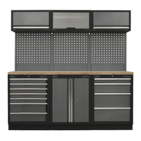 Sealey APMSSTACK07W Superline Pro 2.0m Storage System - Wood Worktop - APMSSTACK07W - Sealey Tools UK - Trade Counter Direct