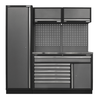Sealey APMSSTACK09SS Superline Pro 1.96m Storage System - Stainless Steel Worktop - APMSSTACK09SS - Sealey Tools UK - Trade Counter Direct