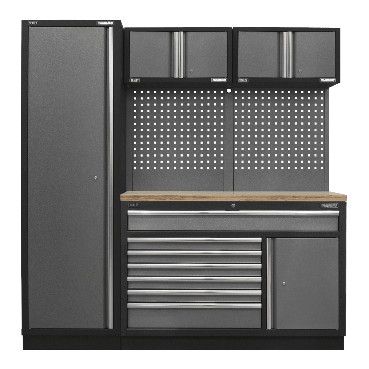 Sealey APMSSTACK10W Superline Pro 1.96m Storage System - Pressed Wood Worktop - APMSSTACK10W - Sealey Tools UK - Trade Counter Direct