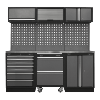 Sealey APMSSTACK12SS Superline Pro 2.04m Storage System - Stainless Steel Worktop - APMSSTACK12SS - Sealey Tools UK - Trade Counter Direct