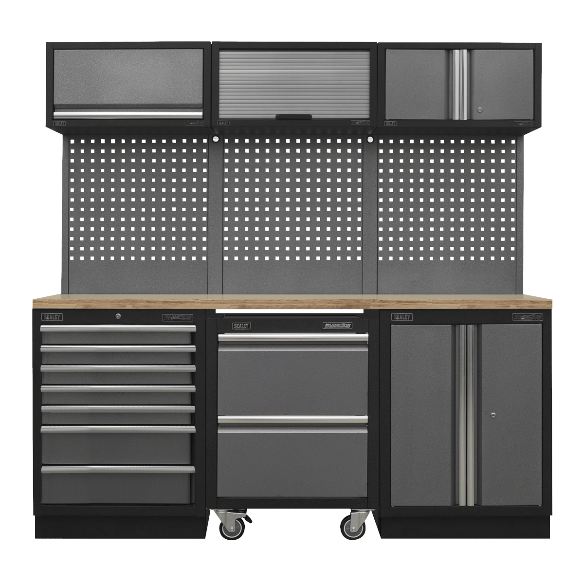 Sealey APMSSTACK12W Superline Pro 2.04m Storage System - Pressed Wood Worktop - APMSSTACK12W - Sealey Tools UK - Trade Counter Direct