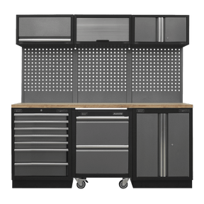 Sealey APMSSTACK12W Superline Pro 2.04m Storage System - Pressed Wood Worktop - APMSSTACK12W - Sealey Tools UK - Trade Counter Direct