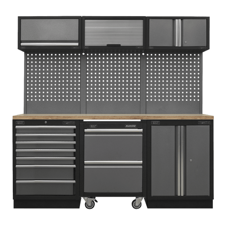Sealey APMSSTACK12W Superline Pro 2.04m Storage System - Pressed Wood Worktop - APMSSTACK12W - Sealey Tools UK - Trade Counter Direct