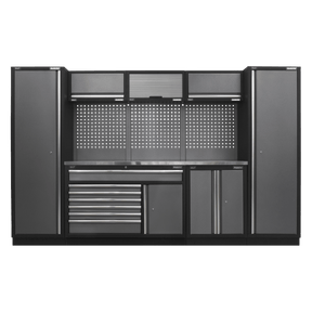 Sealey APMSSTACK13SS Superline Pro 3.24m Storage System - Stainless Steel Worktop - APMSSTACK13SS - Sealey Tools UK - Trade Counter Direct