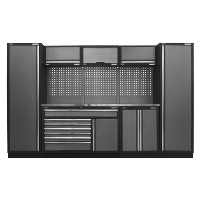 Sealey APMSSTACK13SS Superline Pro 3.24m Storage System - Stainless Steel Worktop - APMSSTACK13SS - Sealey Tools UK - Trade Counter Direct