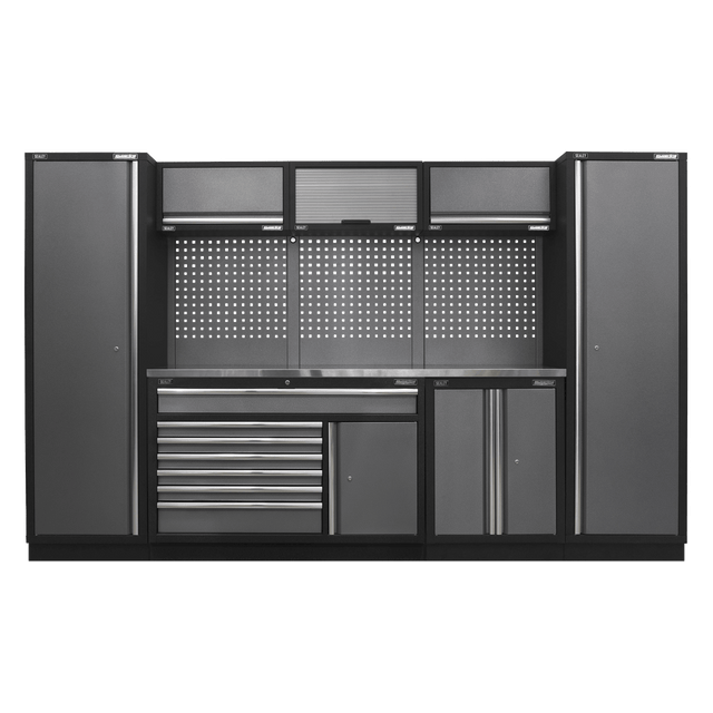 Sealey APMSSTACK13SS Superline Pro 3.24m Storage System - Stainless Steel Worktop - APMSSTACK13SS - Sealey Tools UK - Trade Counter Direct