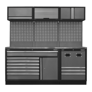 Sealey APMSSTACK14SS Superline PRO® Modular Storage System Combo with Stainless Steel Worktop - APMSSTACK14SS - Sealey Tools UK - Trade Counter Direct