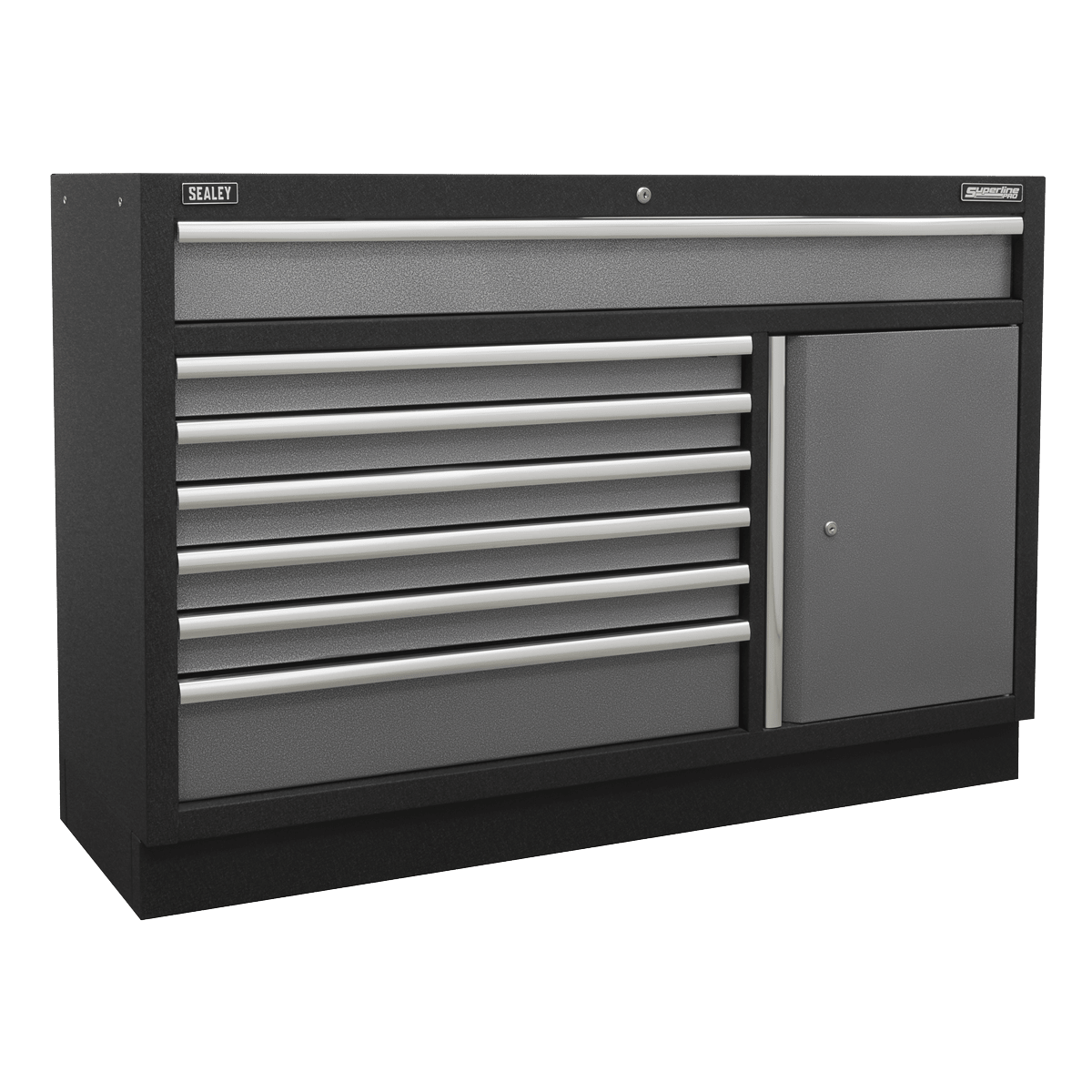 Sealey APMSSTACK14SS Superline PRO® Modular Storage System Combo with Stainless Steel Worktop - APMSSTACK14SS - Sealey Tools UK - Trade Counter Direct