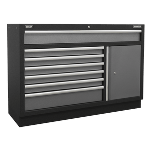 Sealey APMSSTACK14SS Superline PRO® Modular Storage System Combo with Stainless Steel Worktop - APMSSTACK14SS - Sealey Tools UK - Trade Counter Direct