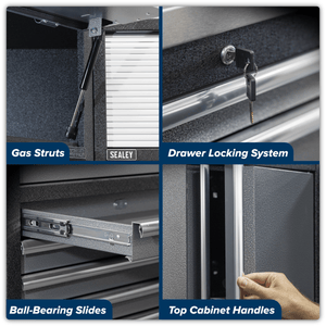 Sealey APMSSTACK17SS Superline PRO® Storage System with Stainless Worktop 4.92m - APMSSTACK17SS - Sealey Tools UK - Trade Counter Direct