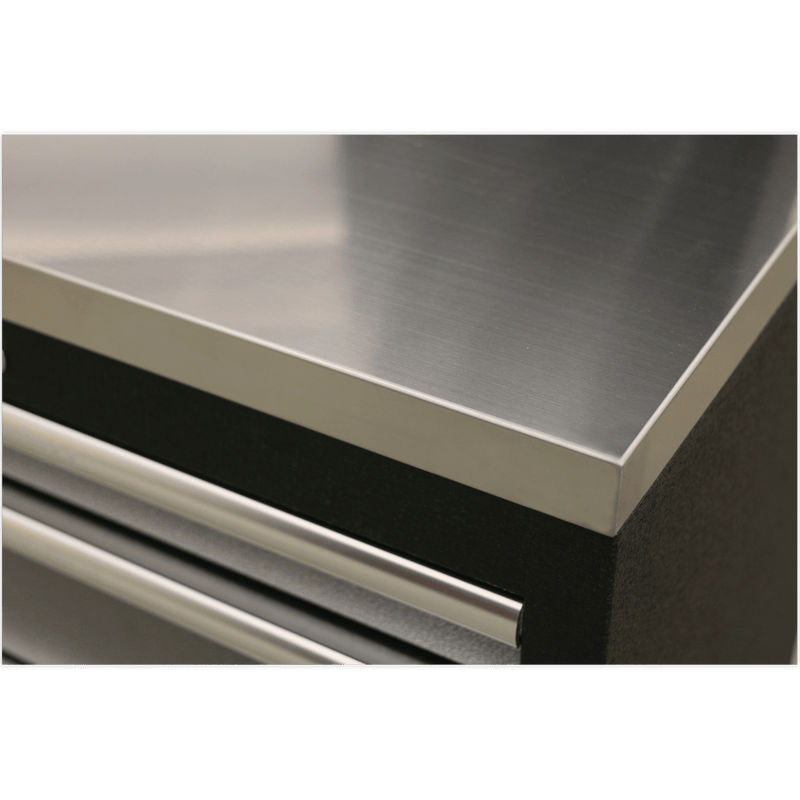 Sealey APMSSTACK17SS Superline PRO® Storage System with Stainless Worktop 4.92m - APMSSTACK17SS - Sealey Tools UK - Trade Counter Direct