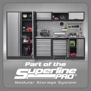Sealey APMSSTACK17SS Superline PRO® Storage System with Stainless Worktop 4.92m - APMSSTACK17SS - Sealey Tools UK - Trade Counter Direct