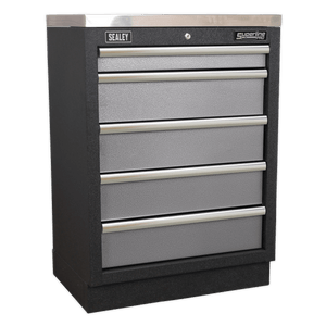 Sealey APMSSTACK17SS Superline PRO® Storage System with Stainless Worktop 4.92m - APMSSTACK17SS - Sealey Tools UK - Trade Counter Direct