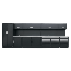 Sealey APMSSTEEL Premier 5.6m Storage System - Stainless Worktop - APMSSTEEL - Sealey Tools UK - Trade Counter Direct